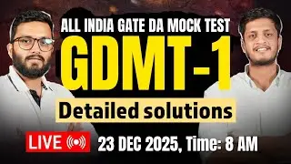 All India GATE DA Mock Test (GDMT-1) | Detailed Solutions | GATE DA 2026