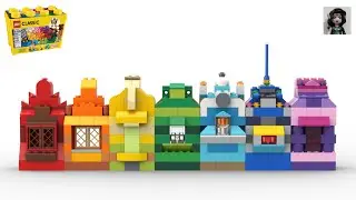 EXTRA RAINBOW HOUSES Lego classic 10698 ideas How to build