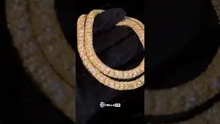 Helloice 6mm Fully Paved Snake Chain #hippopjewelry #diamond
