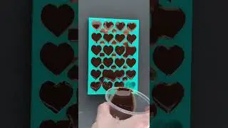 Mini Heart Mold ❤️🍫  #candle #soapmaking #handmade  #diy #siliconemold #resincraft #chocolatemold