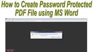 How to Create Password Protected PDF File using MS Word