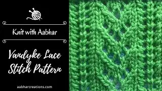 Vandyke Lace - simple lace knitting pattern for beginners, knitting design for ladies sweater