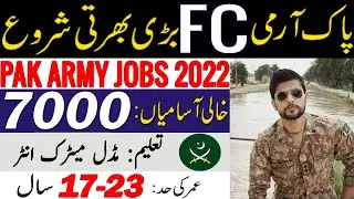 Pak Army FC KPK Jobs 2022 | FC Jobs KPK 2022 | Frontier Core FC Khyber Pakhtunkhwa Jobs 2022