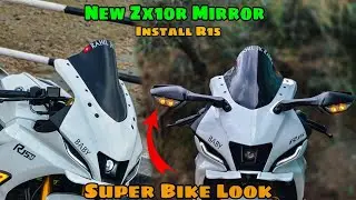 R15 V4 ZX10R Mirror Install Crazy Modification 🤩