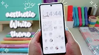 how to make your phone aesthetic ✨️ white theme ☁️