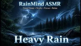 Peaceful River Stone Ambience 🌙🌿 8 Hours of Light Rain & Gentle Breeze for Study & Relaxation