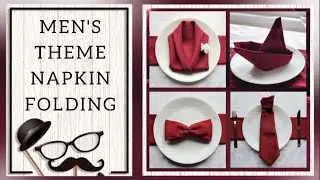 Napkins Folding for Father's Day/Boy's Birthday/ Men's Party/ Table Decoration for Special Dinner/