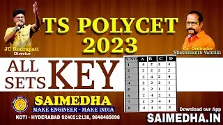 POLYCET 2023 || ALL SETS KEY || SAIMEDHA KOTI - HYD
