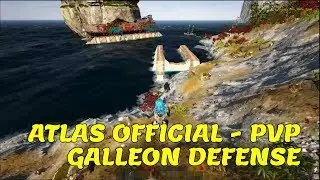 ATLAS PVP - DEFENDING DRY-DOCKED GALLEON WITH NO CANNONS
