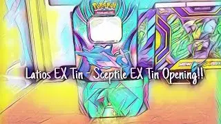 Latios EX and Sceptile EX Tin Opening!! Pokemon card opening ((ULTRA RARE PULL))