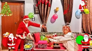 لما يجيلكو بابا نويل في الكريسماس😂❤️🎅(عبده نصر)