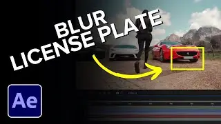 Как размыть номерной знак в After Effects