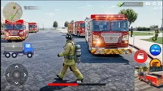911 Emergency Fire Truck Rescue Driver | Real Helicopter Firefighting Simulator | Android Gameplay