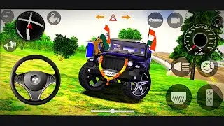 Modified Mahindra 🚨😈Thar Car Games: Indian Car (Thar wala game) Car Game: AndroidGameplay Black thar