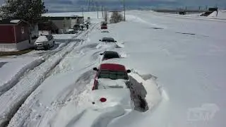 3-15-2021 Aurora, Colorado - I70 Closed East - Buried Cars and Homes - Drone