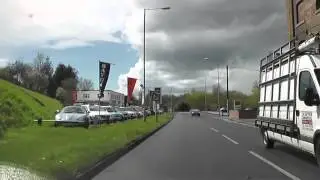 Driving Along Bromyard Road, Tudor Way & Drake Avenue, Worcester, Worcestershire, UK 26th April 2013