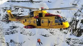Спасение баклана AW101 с ледника Хоматко, 2009 г.