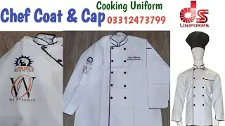 Customized White Chef Coat & Chef Hat Cooking Jacket with brand logo | Chef day 2024