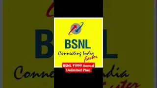 BSNL Unlimited ₹1999 Plan || Cheapest Annual Plan #2024 #bsnl #shorts