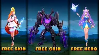 HOW TO GET MIYA MOON PRIESTESS SKIN FOR FREE? NEW FREE HERO FLORYN & THAMUZ FREE SKIN - MLBB