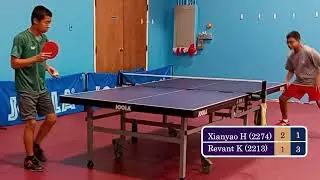 He Xianyao (2274) vs Revant Kasichainula (2213) at ICC TT League on 8-6-2022