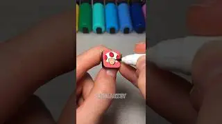 Drawing TOAD on my Keyboard with Posca Markers! #shorts