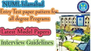 NUML Entrance Test Paper Pattern  | NUML entry test modal  sample papers 2023 | NUML admissions