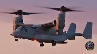 2025 USMC MV-22 Osprey Twilight Airshow Demo - London International Airshow, Canada