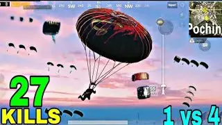 WHAT SHOULD I DO TO SURVIVE THIS?? | 27 KILLS SOLO VS SQUAD | PUBG M | KILLERKING YT