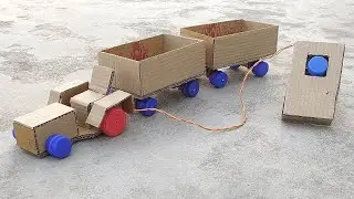 Cardboard Truck Whit Trolley and DC Motor | Simple life hack 