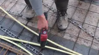 Cum sa folosesti masina de legat fier beton Max RB441T la o lucrare de incalzire in pardoseala
