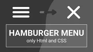 Beautiful Hamburger Menu | only HTML and CSS