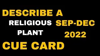 A Religious Plant Cue Card - Sep-Dec Cue Cards 2022