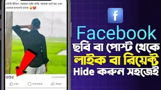 Facebook ছবি বা পোস্ট থেকে Like ও React Hide করুন || How To Hide Likes On Facebook
