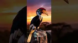 Intimidating African Hornbill on Rocky Cliff | Ultra-Realistic 4K Wildlife