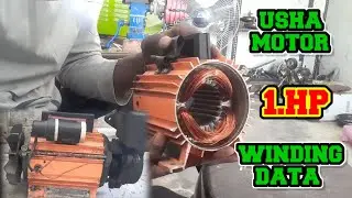 How To USHA MOTOR WAINDING DATA 1hp | usha 1 hp motor winding data | motor winding |  motor ka data