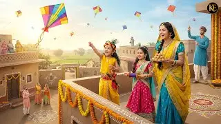 गोकुल की छत पर मकर संक्रांति | बाल कन्हा की पतंगबाज़ी || YMKN || Shree Krishan leela ||