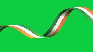 Flowing Indian Tricolour Wavy Ribbon Design Animation | Green Screen