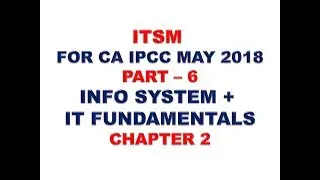 ITSM - IT FOR CA IPCC MAY 2018 PART 20