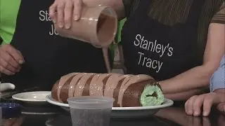 Chocolate Mint Cake Roll Finale