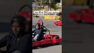 Kart racing through Jeju&rsquo;s wind with Mount Hallasan views 🏎️🌋 #shorts #wind1947 #gokart