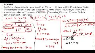 Correct Coefficient of Correlation