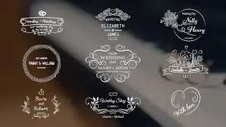 Outline Wedding Title Overlays MOGRT | THREE animations for FREE