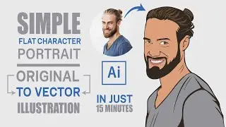 Crazy Trick to create AMAZING Digital art Portrait in Illustrator || EASY! Vector art