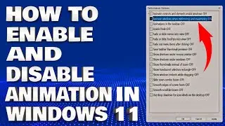 How to Enable or Disable Animate Windows when Minimizing and Maximizing in Windows 11