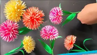 #DIY paper flowers #Paper crafts #How to make beautiful paper flower #make easy and realistic flower