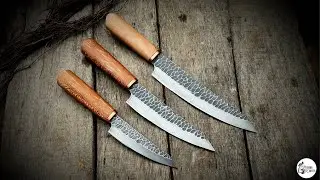 Handcrafted Chef Knife Set – Complete Manufacturing Process | 3-Piece Professional Kitchen Blades