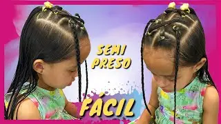 PENTEADO INFANTIL SIMPLES: COMO FAZER PENTEADO DE CRIANÇA  FÁCIL COM LIGUINHAS, SEMI PRESO