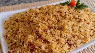 FAROFA CROCANTE DE ALHO E PIMENTA-A MELHOR FEITA EM MINUTOS