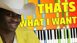 Lil Nas X - THATS WHAT I WANT Piano Cover (Sheet Music + midi) Synthesia Tutorial